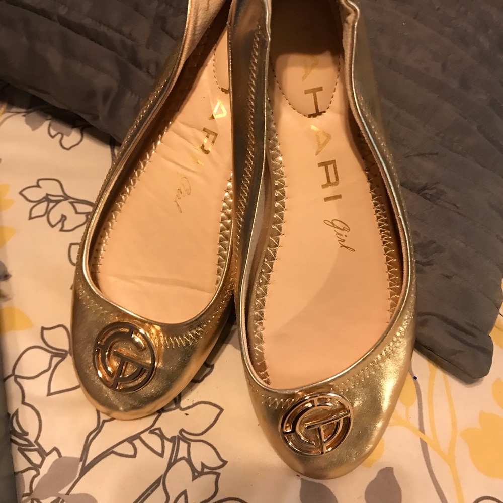 Gold Tahari Flats